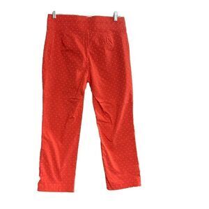 RAFAELLA Women’s Orange Polka Dot Pants, Size 6 ankle skinny‎